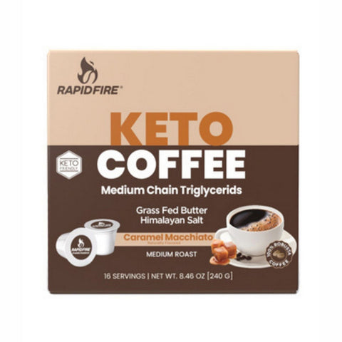 Rapid Fire, Keto Coffee Caramel Macchiato pods, 8.46 Oz