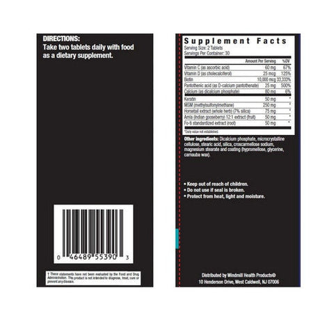 Windmill, Hair Fare, 10,000 Mcg, 60 Tablets Windmill