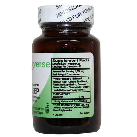 Naturverse, Sleep With Valerian And Melatonin Liquid Capsules, 60 VegCaps Naturverse