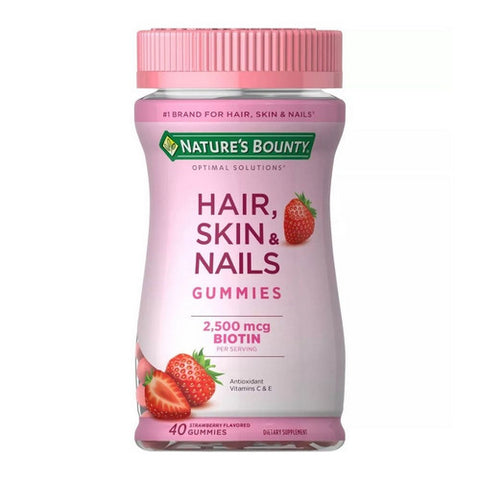 Nature's Bounty, Hair, Skin And Nails Gummies With Biotin, 40 Count