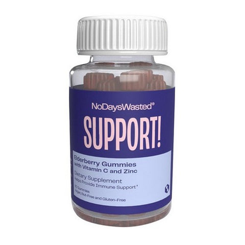 No Days Wasted, Support Elderberry Vitamin C And Zinc, 60 Gummies