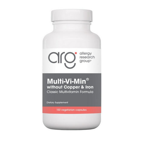 Nutricology/ Allergy Research Group, Multi-Vi-Min Without Copper And Iron, 150 Veg Caps