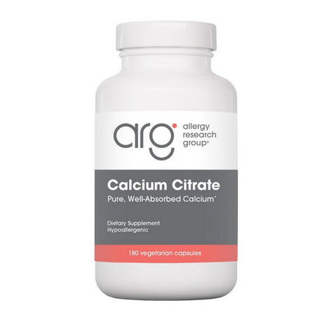 Nutricology/ Allergy Research Group, Calcium Citrate Pure Well-Absorbed Calcium, 180 Veg Caps