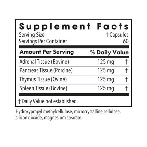 Nutricology/ Allergy Research Group, Immuno Gland Plex Natural Glandulars, 60 Veg Caps