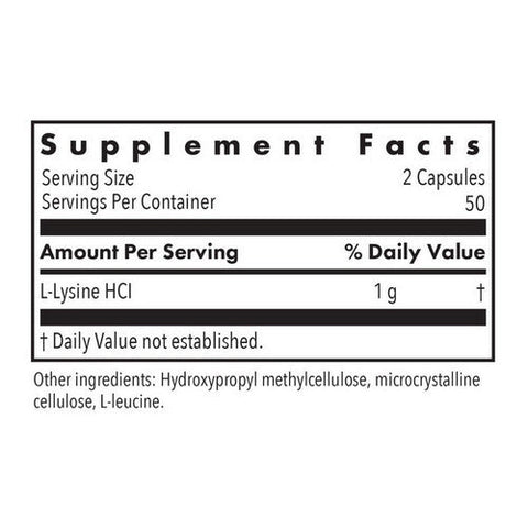Nutricology/ Allergy Research Group, L-Lysine, 500 mg, 100 Veg Caps Nutricology/ Allergy Research Group