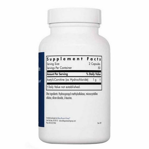 Nutricology/ Allergy Research Group, Acetyl-L-Carnitine, 500 Mg, 100 Veg Caps