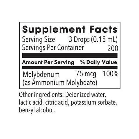 Nutricology/ Allergy Research Group, Liquid Molybdenum, 30 Ml Nutricology/ Allergy Research Group