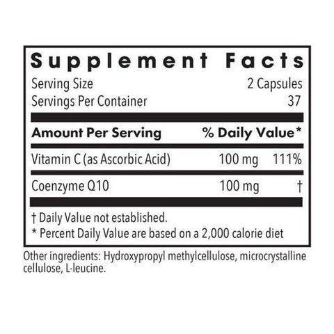 Nutricology/ Allergy Research Group, Coenzyme Q10 With Vitamin C, 50 Mg, 75 Veg Caps Nutricology/ Allergy Research Group