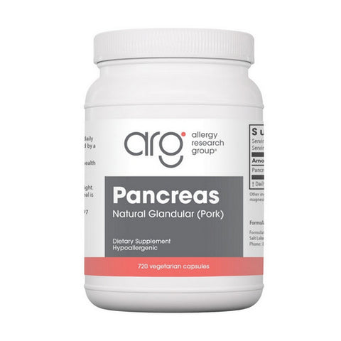 Nutricology/ Allergy Research Group, Pancreas Natural Glandular (Pork), 720 Caps