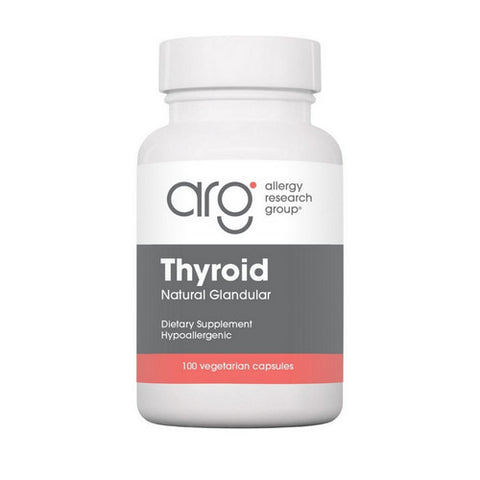 Nutricology/ Allergy Research Group, Thyroid Natural Glandular, 100 Veg Caps
