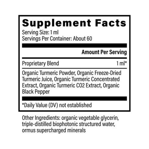 Global Healing Center, Turmeric With C02 Extract And Black Pepper, 2 Oz Global Healing Center
