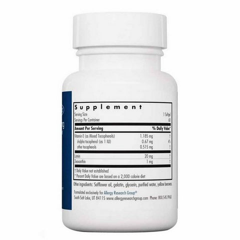 Nutricology/ Allergy Research Group, Lutein Key Eye Nutrient, 60 Softgels