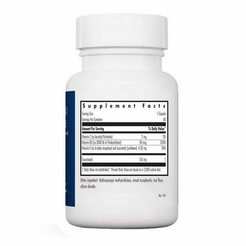 Nutricology/ Allergy Research Group, Super Vitamin D3 Cholecalciferol With C and E, 60 Veg Caps