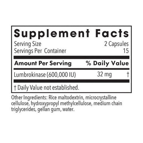 Nutricology/ Allergy Research Group, Lumbrokinase Phthalate-Free, 30 Count Nutricology/ Allergy Research Group