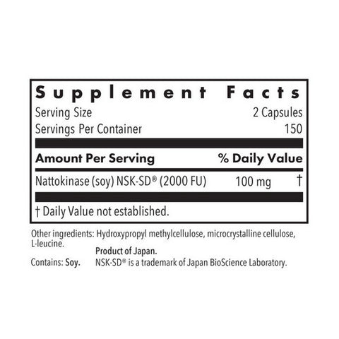 Nutricology/ Allergy Research Group, Nattokinase NSK-SD 1000 Fibrinolytic Units, 50 Mg, 90 Veg Caps