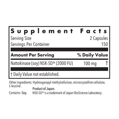 Nutricology/ Allergy Research Group, Nattokinase NSK-SD 1000 Fibrinolytic Units, 50 Mg, 300 Veg Caps