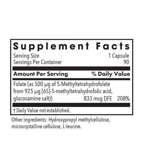 Nutricology/ Allergy Research Group, QuatreActiv Folate 4th Generation 5-MTHF, 90 Veg Caps Nutricology/ Allergy Research Group