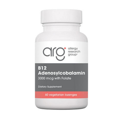 Nutricology/ Allergy Research Group, B12 AdenosylcobalaminWith Folic Acid, 3000 Mcg, 60 Lozenges