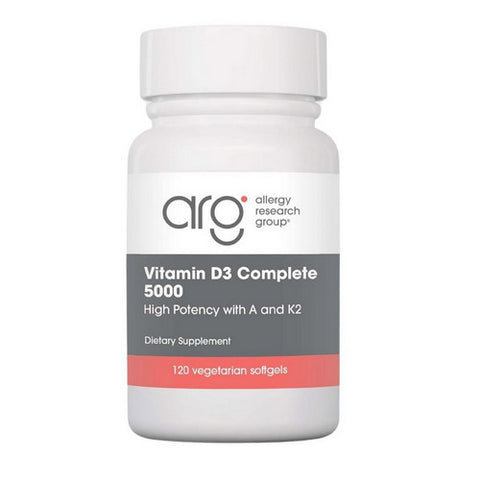 Nutricology/ Allergy Research Group, Vitamin D3 Complete 5000 High Potency D With A And K2, 120 SoftGels