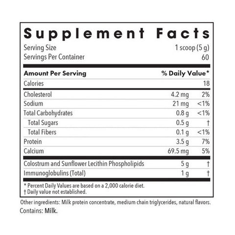 Nutricology/ Allergy Research Group, Phospholipid Colostrum With Sunflower Phospholipids, 300 Grams