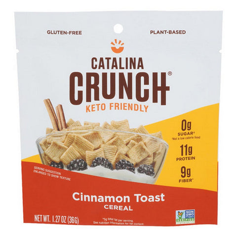 Catalina Crunch, Keto Friendly Cinnamon Toast Cereal, 1.27 Oz(Case Of 12)