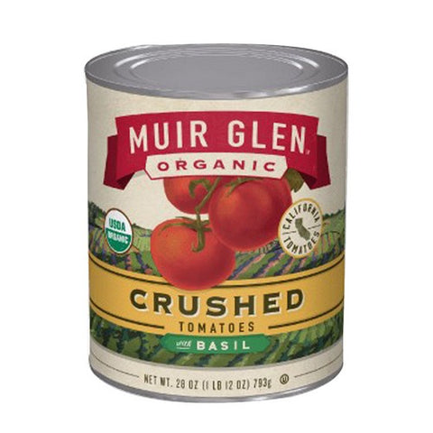 Muir Glen, Organic Crushed Tomatoes With Basil, 28 Oz (Case Of 12)