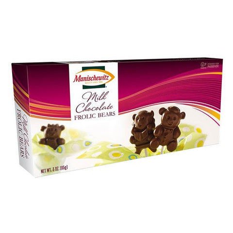Manischewitz, Milk Chocolate Frolic Bears, 3 Oz (Case Of 12)