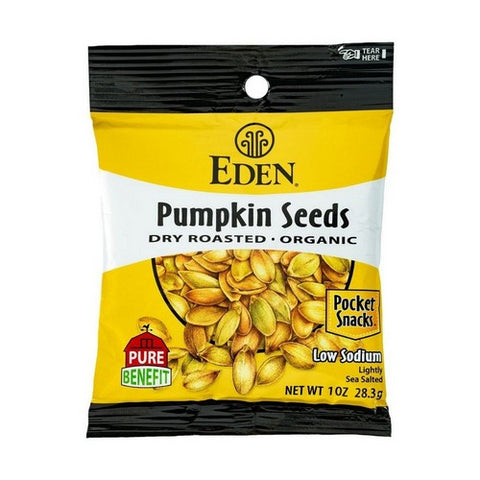 Eden Foods, Organic Pumpkin Seeds Dry Roasted And Salted, 1 Oz (Case Of 12)