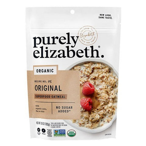 Purely Elizabeth, Organic Superfood Original Oatmeal Pouch, 10 Oz (Case Of 6)