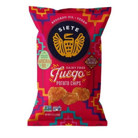 Siete, Fuego Kettle Cooked Potato Chips, 5.5 Oz (Case Of 6)