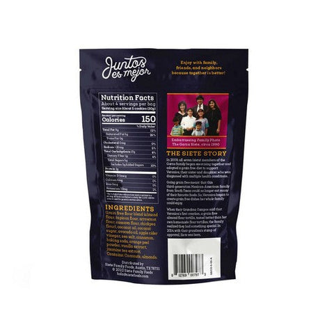 Siete, Mexican Shortbread Cookies Grain Free, 4.5 Oz (Case Of 10) Siete