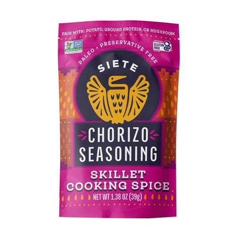 Siete, Chorizo Seasoning Skillet Cooking Spice, 1.38 Oz (Case Of 12)
