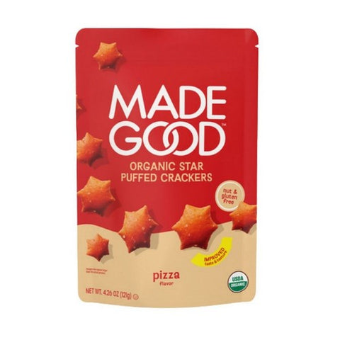 Madegood, Organic Star Puffed Crackers Pizza Flavor, 4.26 Oz (Case Of 6)