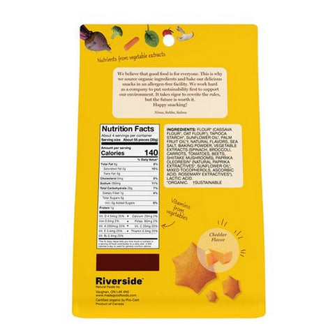 Madegood, Star Puffed Cheddar Cracker, 4.26 Oz (Case Of 6)