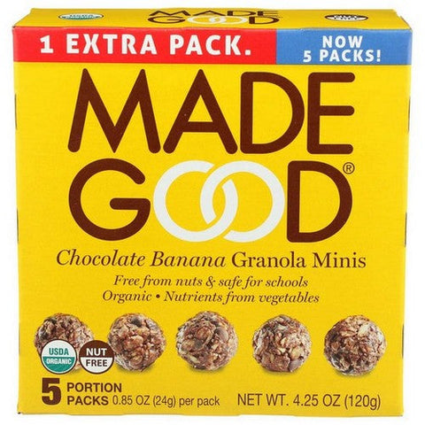 Madegood, Organic Chocolate Banana Granola Minis, 4.25 Oz (Case Of 6) Madegood