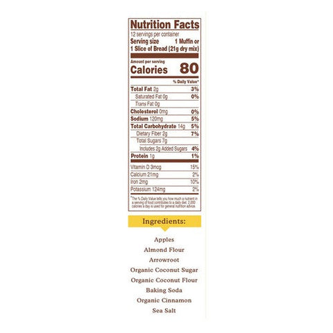 Simple Mills, Apple Cinnamon Muffin And Bread Mix, 9 Oz (Case Of 6) Simple Mills