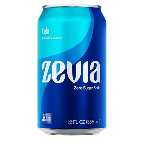 Zevia, Cola Soda Sleek Can Zero Calorie, 12 Oz (Case Of 12)