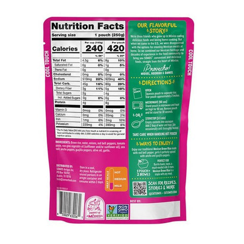 Somos, Mexican Brown Rice Ready To Eat, 8.8 Oz (Case Of 6)