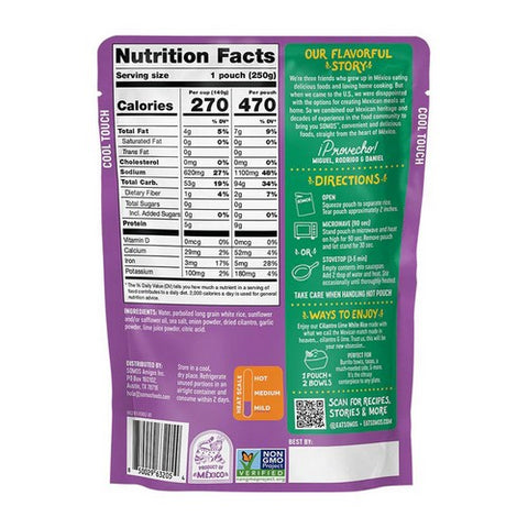 Somos, Cilantro Lime White Rice, 8.8 Oz (Case Of 6)