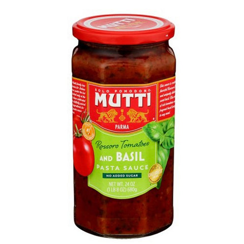 Mutti, Tomato And Basil Pasta Sauce, 24 Oz (Case Of 6)