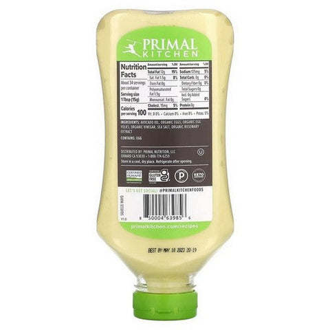 Primal Kitchen, Squeeze Mayo Made With Avocado Oil, 17 Oz (Case Of 6) Primal Kitchen
