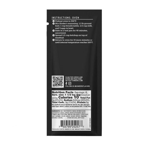 Kinders, Classic Seasoning Meatloaf, 1.1 Oz (Case Of 15)