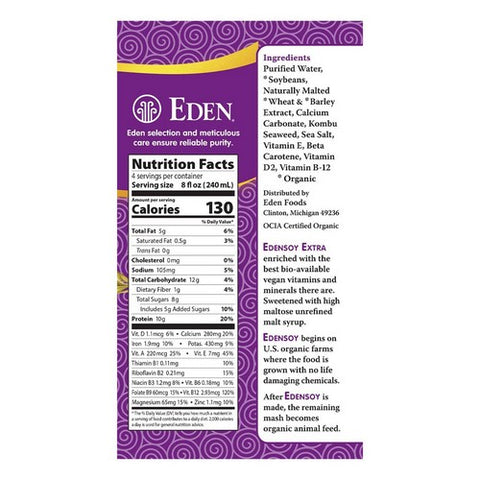 Eden Foods, Original Edensoy Extra Organic, 32 Oz (Case Of 12)