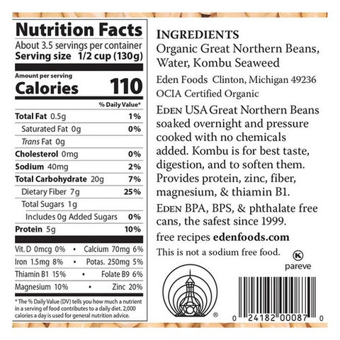 Eden Foods, Organic Green Northern Beans, 15 Oz (Case Of 12)