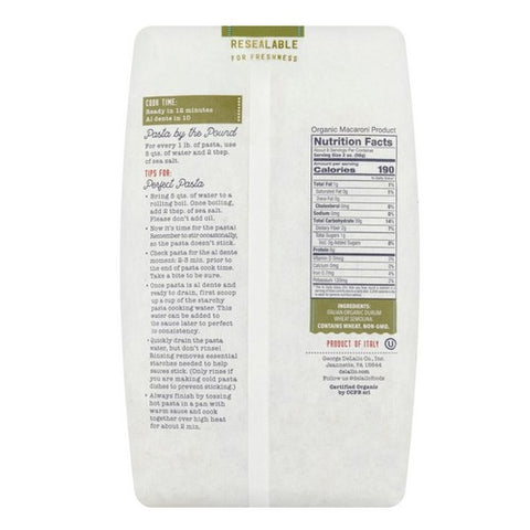 Delallo, Organic Farfalle Pasta, 16 Oz (Case Of 8)