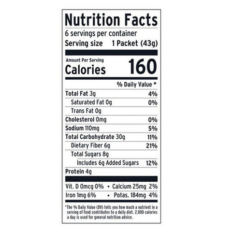 Purely Elizabeth, Superfood Oatmeal Blueberry Flax Multipack With Prebiotic Fiber, 9.12 Oz (Case Of 6)