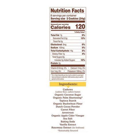 Simple Mills, Cocoa Cashew Creme Sandwich Cookies, 6.7 Oz (Case Of 8) Simple Mills
