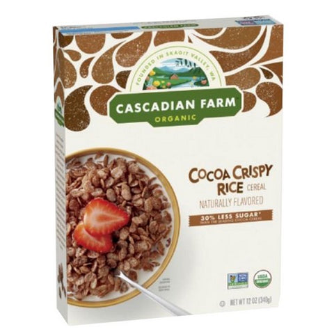Cascadian Farm, Organic Cocoa Crispy Rice Cereal, 12 Oz (Case Of 10)