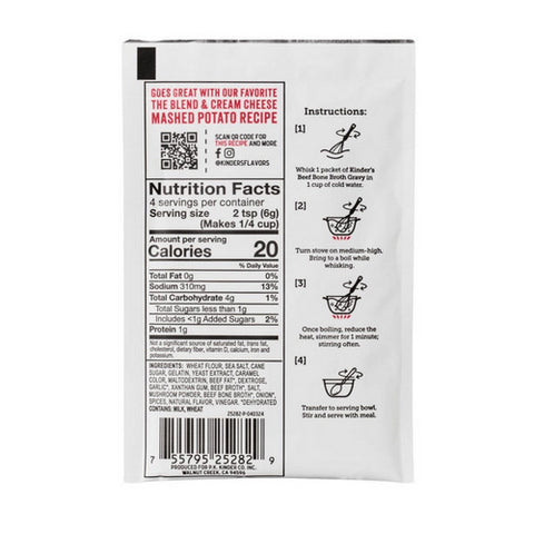 Kinders, Classic Beef Bone Broth Gravy, 0.88 Oz (Case Of 15)