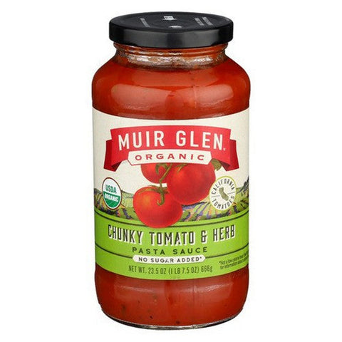 Muir Glen, Organic Chunky Tomato And Herb Pasta Sauce, 23.5 Oz (Case Of 12) Muir Glen